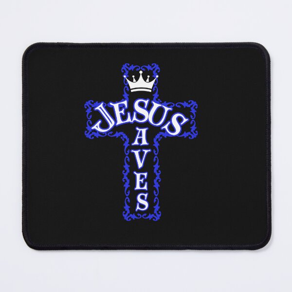 Item preview, Jesus Saves (blue) designed and sold by Tripp Art Studio.