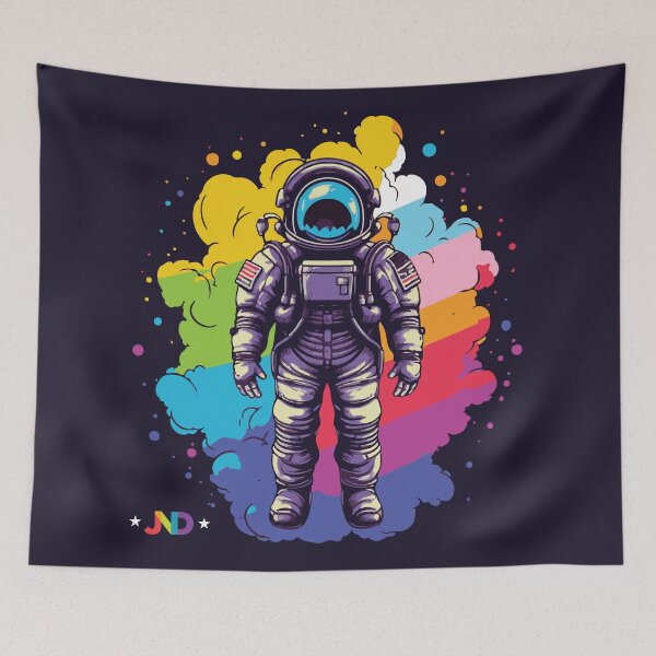 Item preview, Celestial Pride: Astronaut Embracing the Rainbow Clouds of Infinite Identity designed and sold by jooordaaan.