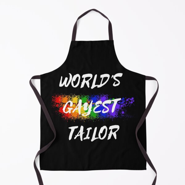 Item preview, World's Gayest Tailor Queer Humor With Rainbow Colors For Gay Tailors For Pride Month In Black designed and sold by LuckyKermit.