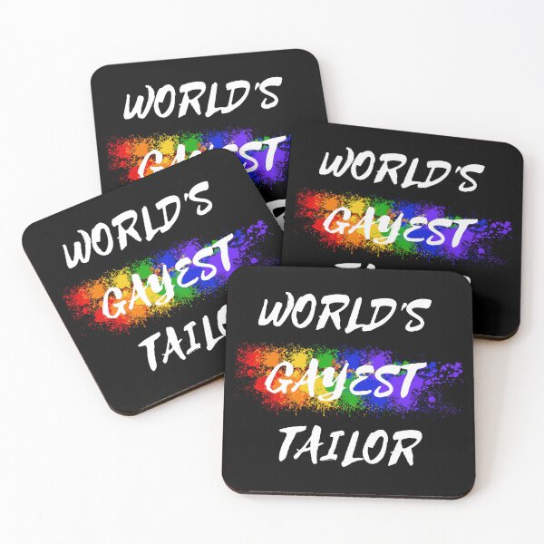 Item preview, World's Gayest Tailor Queer Humor With Rainbow Colors For Gay Tailors For Pride Month In Black designed and sold by LuckyKermit.