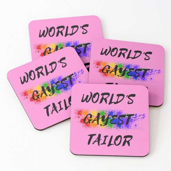 Item preview, World's Gayest Tailor Queer Humor With Rainbow Colors For Gay Tailors For Pride Month In Pink designed and sold by LuckyKermit.