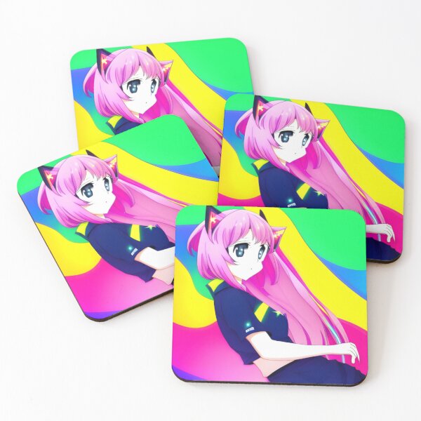 Item preview, Colorful Anime Kemonomimi Neko Noa designed and sold by OfficeDoodler.