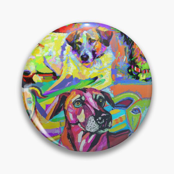 Item preview, Fauvist Portrait of Dogs designed and sold by jacobz-design.
