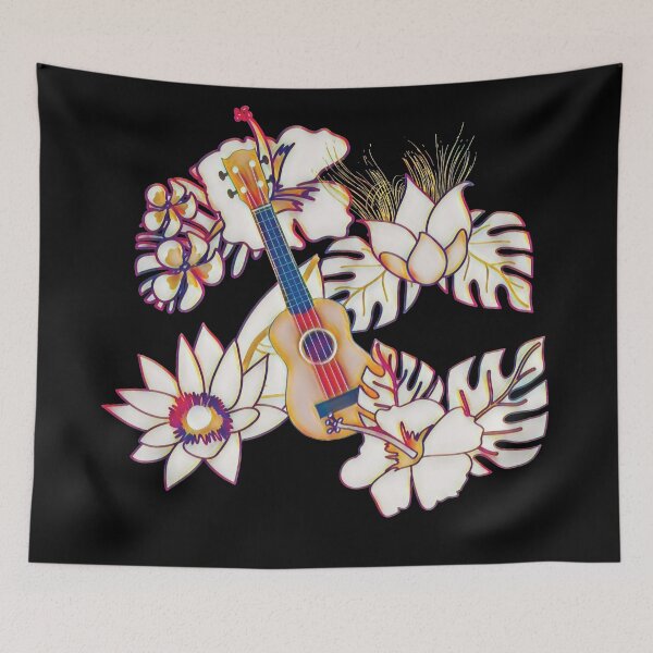 Item preview, Ukulele - flowers and leaves designed and sold by piesdesignart.