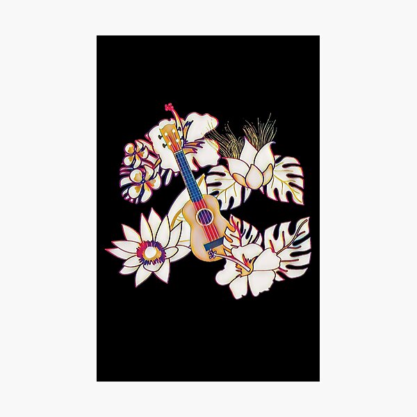 Item preview, Ukulele - flowers and leaves designed and sold by piesdesignart.