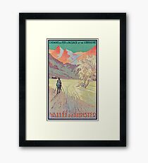Valley of Munster, France Vintage Travel Ski Poster Framed Print
