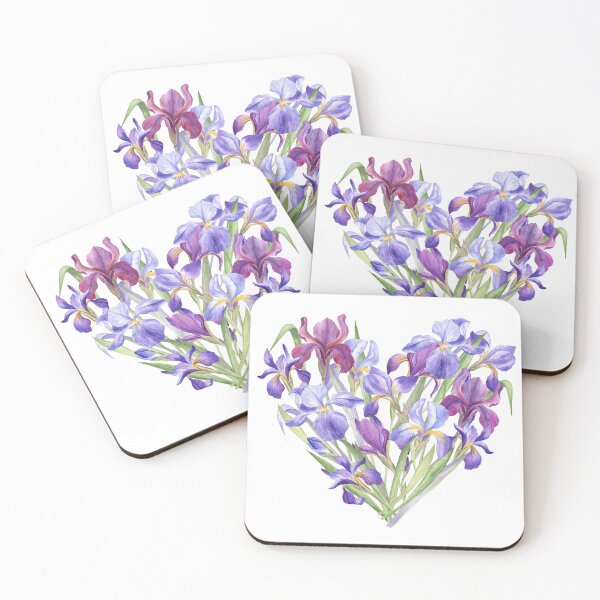 Item preview, Iris Flowers Heart designed and sold by Flowersforbear.