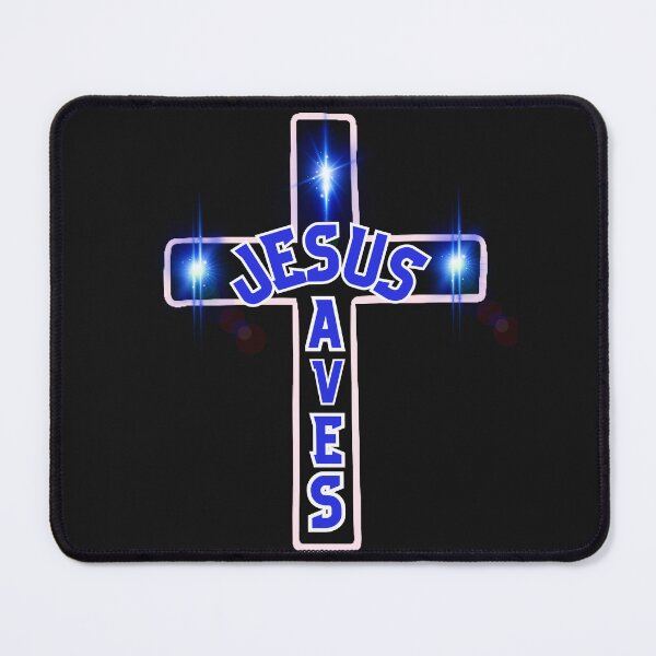 Item preview, Jesus Saves (Blue-Star) designed and sold by Tripp Art Studio.