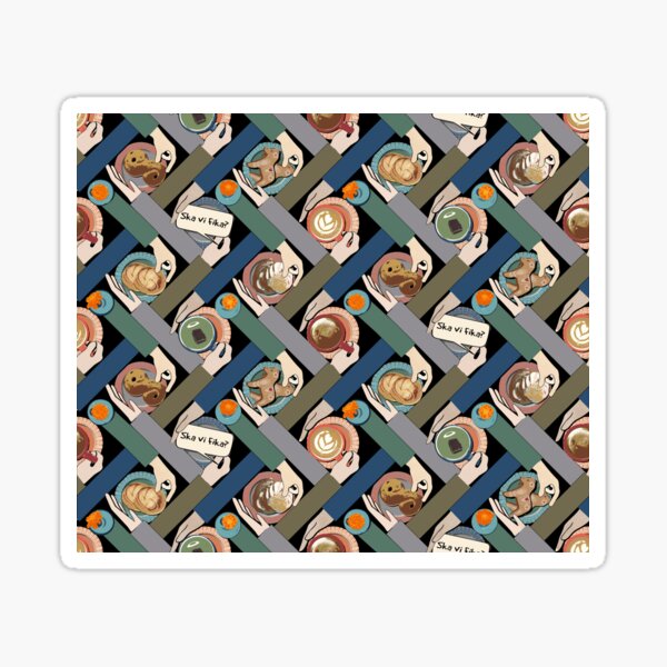 Pattern - Ska vi Fika? Sticker