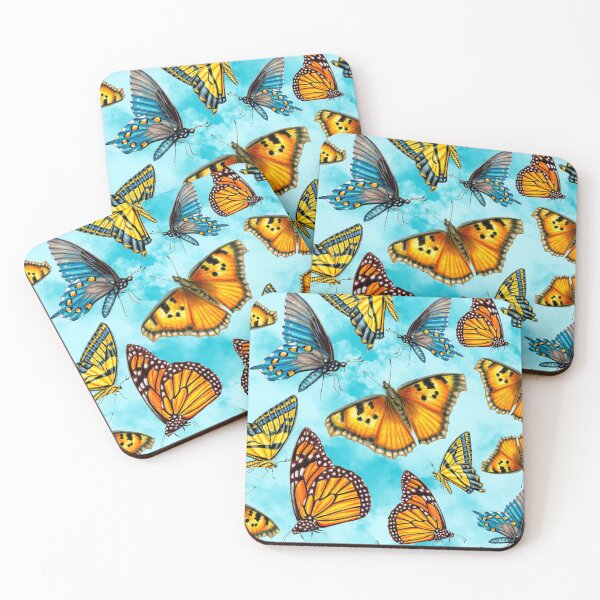 Item preview, California Butterflies on Clouds Pattern designed and sold by Sockstomistic.