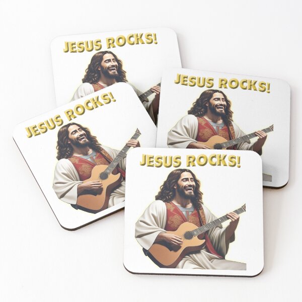 Item preview, Jesus Rocks Jesus Playing Guitar designed and sold by DonnaPeaches.