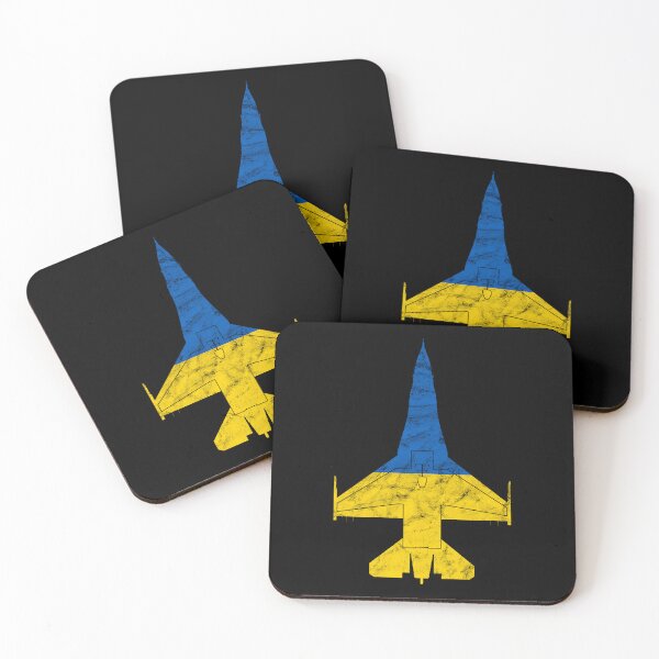 Item preview, F-16 Jet Fighter Ukraine Flag Airplane Vintage Design designed and sold by RealPilotDesign.