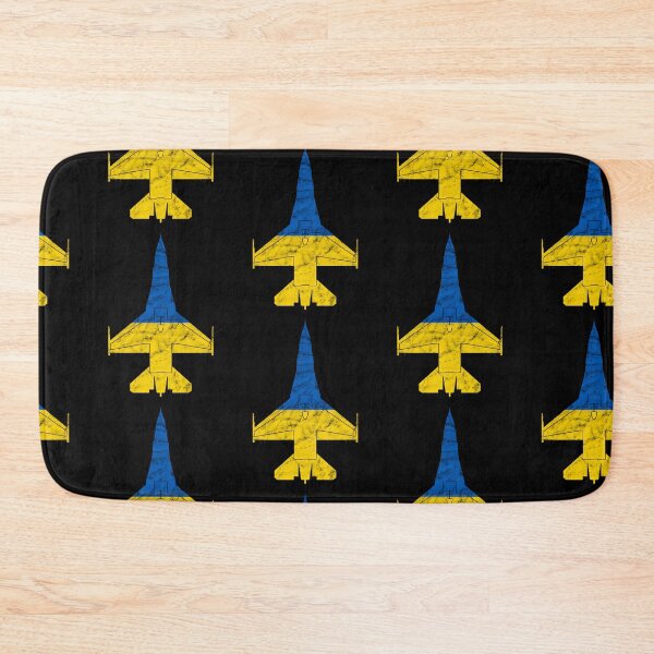 Item preview, F-16 Jet Fighter Ukraine Flag Airplane Vintage Design designed and sold by RealPilotDesign.