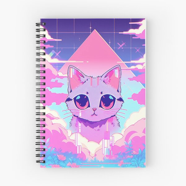 Aperçu de l'œuvre Numérisez-moi: Chat vaporwave esthétique créée et vendue par LightScribed.