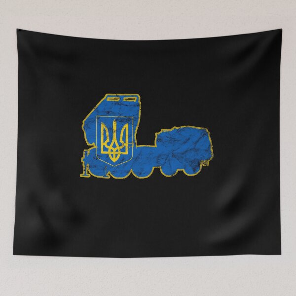 Item preview, HIMARS Missile Launcer Ukraine Coat of Arms Airplane Vintage Design designed and sold by RealPilotDesign.