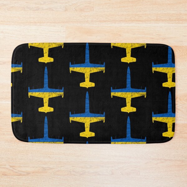 Item preview, L-39 Albatross Jet Trainer Airplane Ukraine Flag Airplane Vintage Design designed and sold by RealPilotDesign.