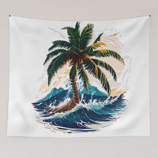 Item preview, Vibrant Palm Tree Painting designed and sold by printyai.