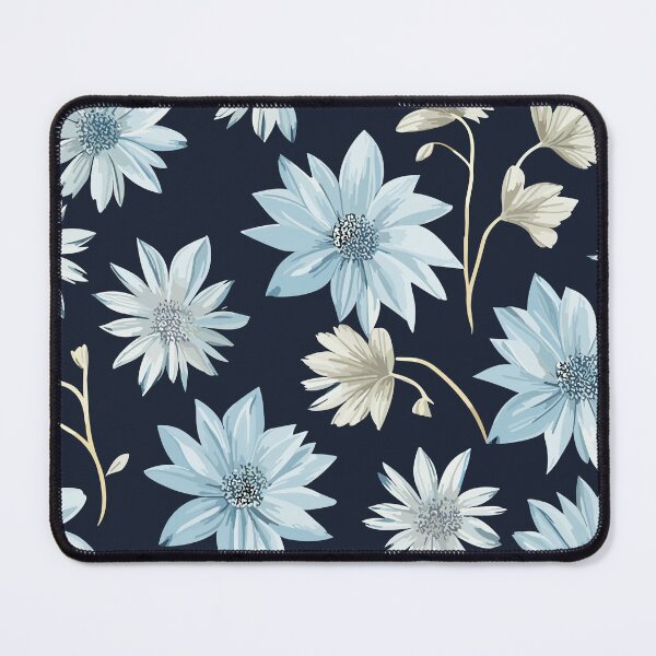 Item preview, Blue and sliver flower pattern . designed and sold by TenderSoar.