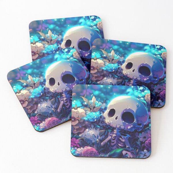 Item preview, Colorful Cute little skeleton in flower garden  designed and sold by TomFrontierArt.