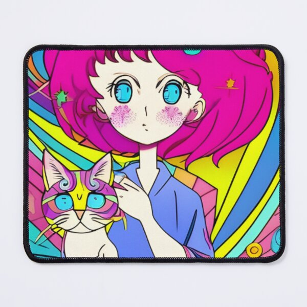 Item preview, Colorful Fantasy Cat Girl designed and sold by OfficeDoodler.