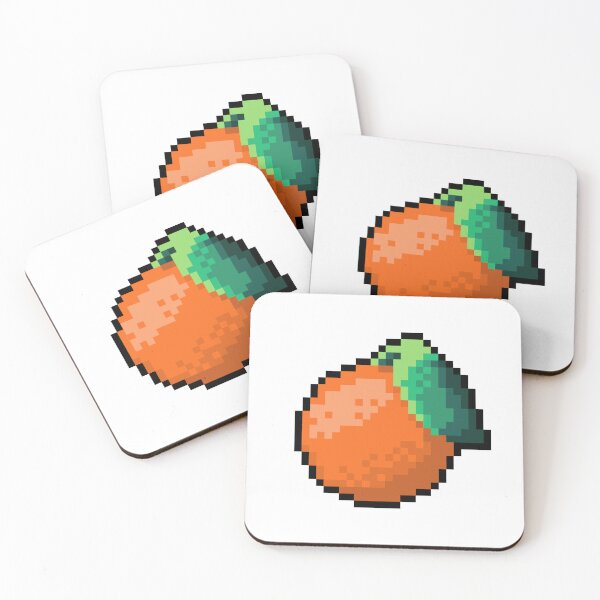 Item preview, Pixel Mandarin - pixel food art designed and sold by LittleFoodShop.