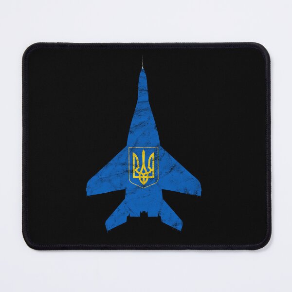 Item preview, MiG-29 Fulcrum Jet Fighter  Airplane Ukraine Coat of Arms Airplane Vintage Design designed and sold by RealPilotDesign.