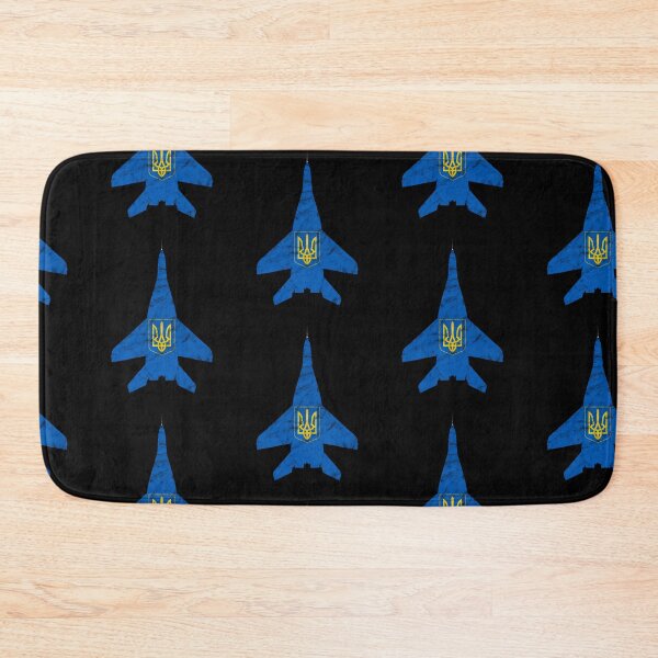 Item preview, MiG-29 Fulcrum Jet Fighter  Airplane Ukraine Coat of Arms Airplane Vintage Design designed and sold by RealPilotDesign.