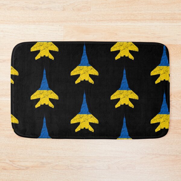 Item preview, MiG-29 Fulcrum Jet Fighter  Airplane Ukraine Flag Airplane Vintage Design designed and sold by RealPilotDesign.