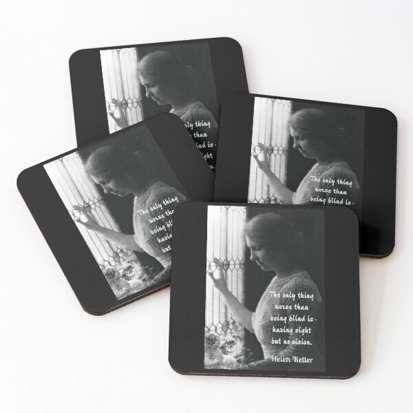 Item preview, Helen Keller portrait and quote: The only thing worse than being blind... designed and sold by artbleed.