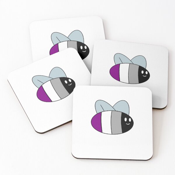 Item preview, Asexual flag bee designed and sold by bookwoof.