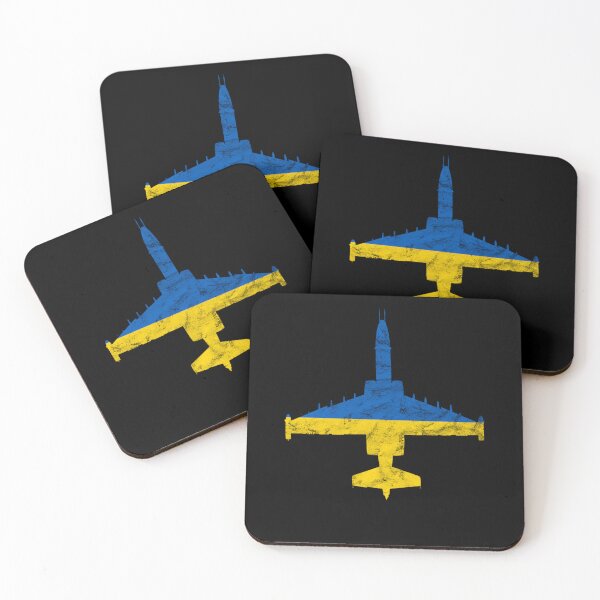 Item preview, Su-25 Jet Airplane Ukraine Flag Airplane Vintage Design designed and sold by RealPilotDesign.