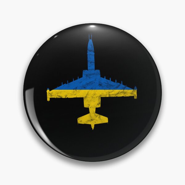 Item preview, Su-25 Jet Airplane Ukraine Flag Airplane Vintage Design designed and sold by RealPilotDesign.