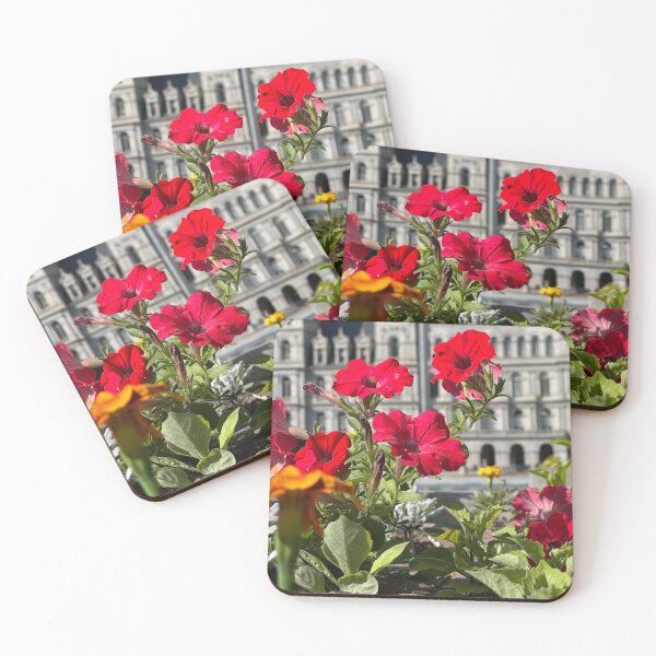 Item preview, Red Petunias in front of the NYS Capitol designed and sold by Stephanie Fay.