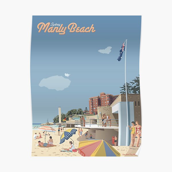 Manly Beach, Sydney, 1951 Poster