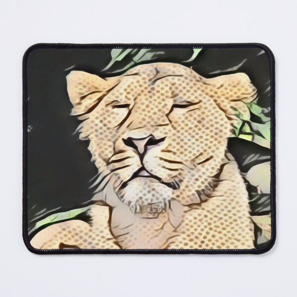 Aperçu de l'œuvre Lionne endormie en pointillisme créée et vendue par Fearless-Fox.