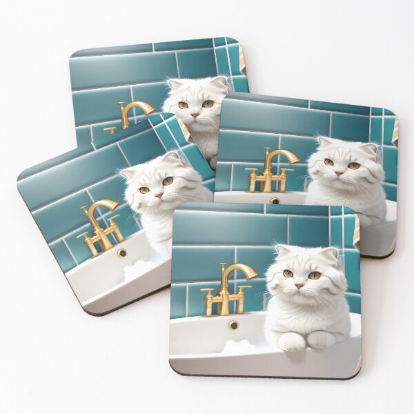 Item preview, Cat Taking a Bath - Modern Digital Art designed and sold by Ai-michiart.
