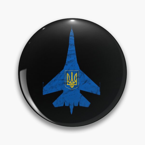 Item preview, Su-27 Flanker Jet Airplane Ukraine Coat of Arms Airplane Vintage Design designed and sold by RealPilotDesign.