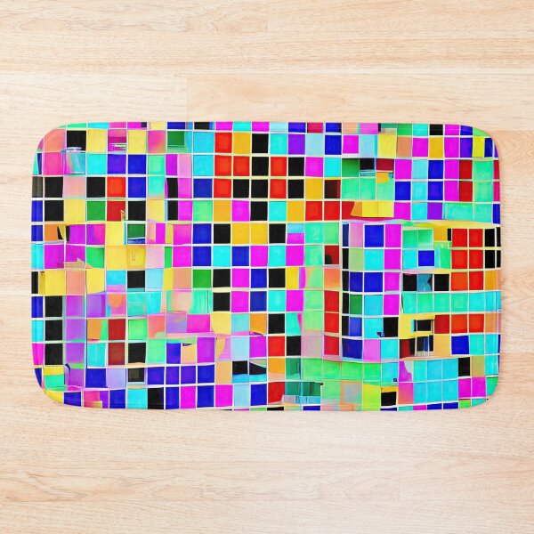 Item preview, Colorful Geometric Design pattern - AI Art, Modern Home Decor, triangles, squares, circles designed and sold by casaai.