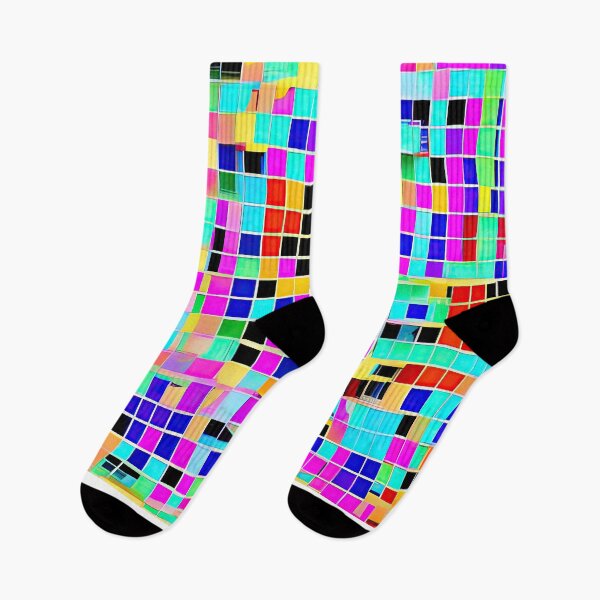 Item preview, Colorful Geometric Design pattern - AI Art, Modern Home Decor,  triangles, squares, circles designed and sold by casaai.