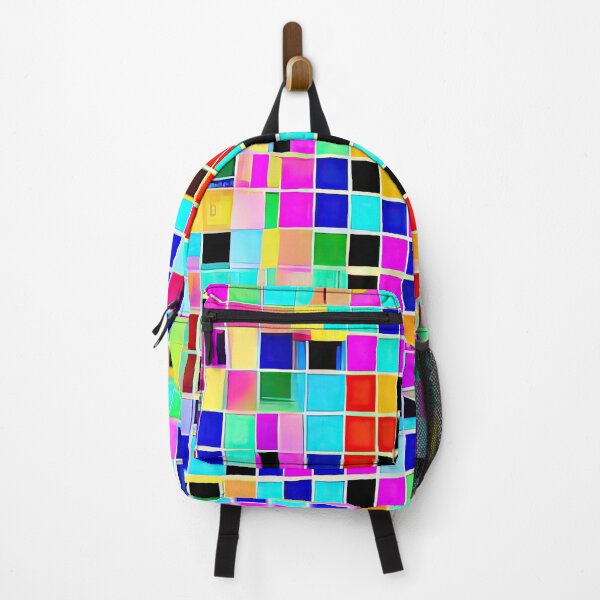 Item preview, Colorful Geometric Design pattern - AI Art, Modern Home Decor, triangles, squares, circles designed and sold by casaai.