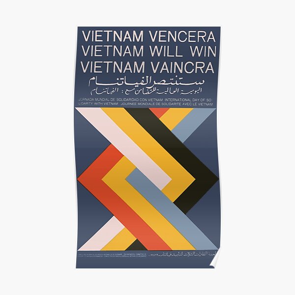 "Le Vietnam va gagner / Vietnam Vencera / Vietnam Vaincra" Cuba Propagande au Vietnam Félix Beltrán, 1968 Poster