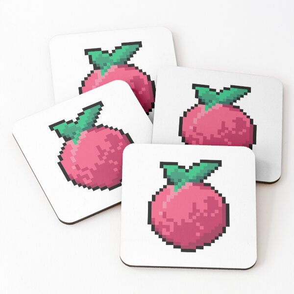 Item preview, Pixel Peach - pixel food art designed and sold by LittleFoodShop.