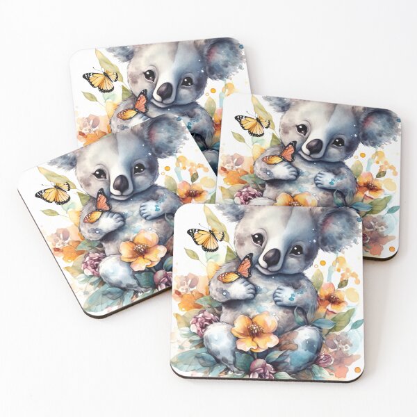 Item preview, Koala Animal Clipart, Animal in Flower, Floral Fauna Art, Blooming Beast, Flower Creature, Petal Pet, Rosy Floral Watercolor Art designed and sold by CoolorPainting.