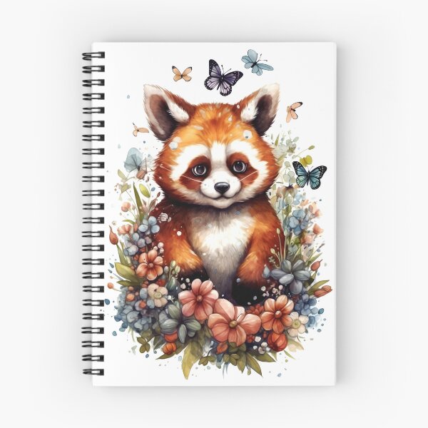 Item preview, Red Panda Animal Clipart, Animal in Flower, Floral Fauna Art, Blooming Beast, Flower Creature, Petal Pet, Rosy Floral Watercolor Art designed and sold by CoolorPainting.
