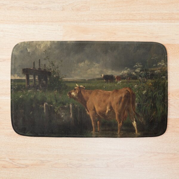 Item preview, The Flood Gate | Emile van Marcke | 1870 Cow Art designed and sold by CJET.