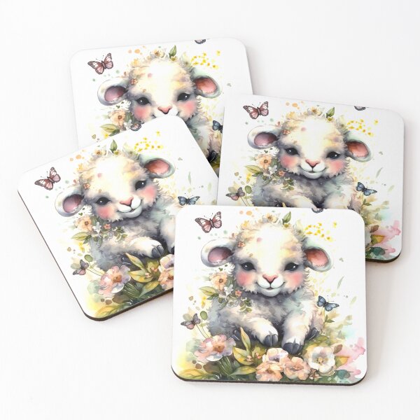 Item preview, Sheep Animal Clipart, Animal in Flower, Floral Fauna Art, Blooming Beast, Flower Creature, Petal Pet, Rosy Floral Watercolor Art designed and sold by CoolorPainting.