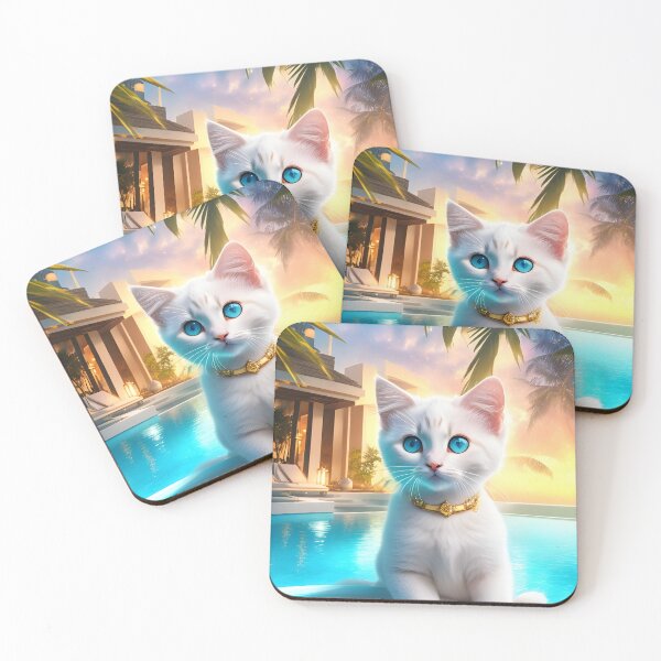 Item preview, Kitten Aurora in Tropical Aurora Pool Paradise designed and sold by YuniaMiyu.