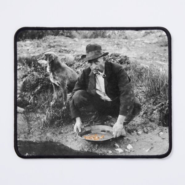 Item preview, Prospector Pans Gold with Dog - Alaska 1916 designed and sold by Daniel Hagerman.