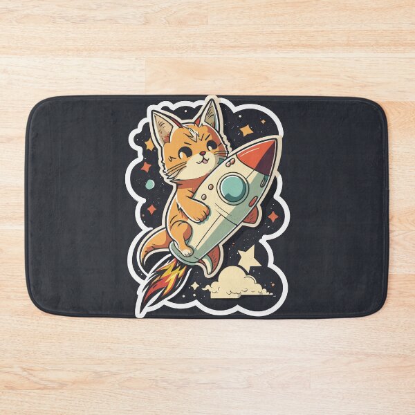 Item preview, Space Cat on his way to his next adventure!! designed and sold by RandomForestBot.