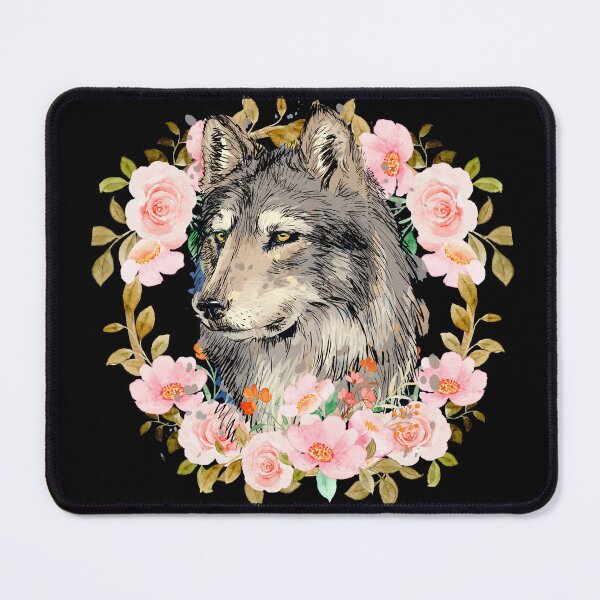 Artikelvorschau, Wolf mit Rosen | Natur entworfen und verkauft von Galskap.